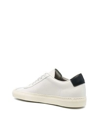 weiße Leder niedrige Sneakers von Common Projects