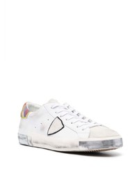 weiße Leder niedrige Sneakers von Philippe Model Paris