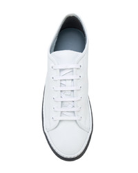 weiße Leder niedrige Sneakers von Lanvin