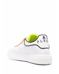 weiße Leder niedrige Sneakers von Philipp Plein