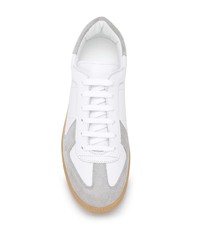 weiße Leder niedrige Sneakers von Scarosso