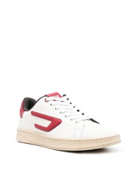 weiße Leder niedrige Sneakers von Diesel