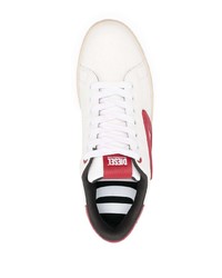 weiße Leder niedrige Sneakers von Diesel