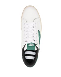 weiße Leder niedrige Sneakers von Diesel