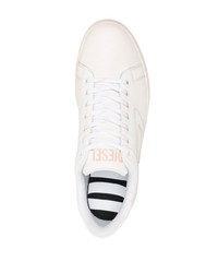 weiße Leder niedrige Sneakers von Diesel