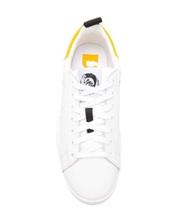 weiße Leder niedrige Sneakers von Diesel