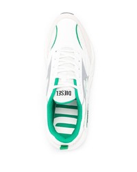 weiße Leder niedrige Sneakers von Diesel