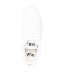 weiße Leder niedrige Sneakers von Diesel