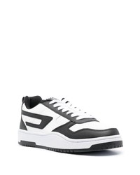 weiße Leder niedrige Sneakers von Diesel