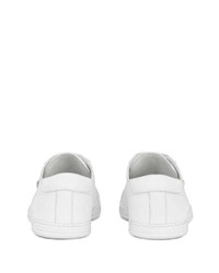 weiße Leder niedrige Sneakers von Dolce & Gabbana