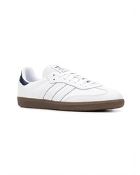 weiße Leder niedrige Sneakers von adidas