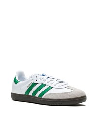 weiße Leder niedrige Sneakers von adidas