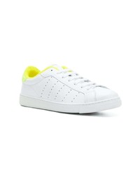 weiße Leder niedrige Sneakers von Dsquared2