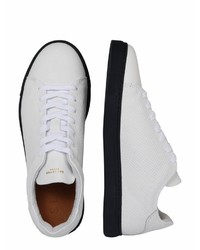 weiße Leder niedrige Sneakers von Selected Homme