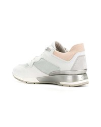 weiße Leder niedrige Sneakers von Geox