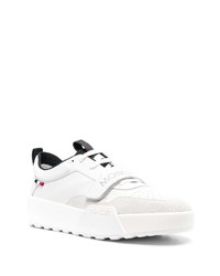 weiße Leder niedrige Sneakers von Moncler