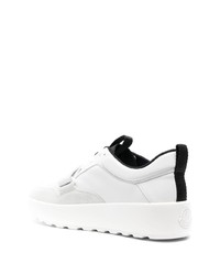 weiße Leder niedrige Sneakers von Moncler