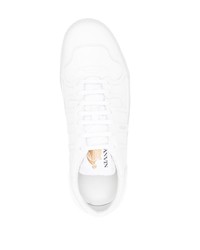 weiße Leder niedrige Sneakers von Lanvin