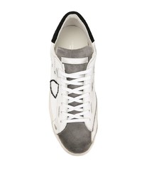 weiße Leder niedrige Sneakers von Philippe Model