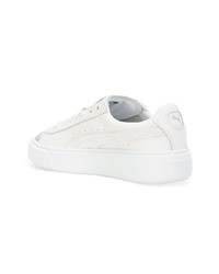 weiße Leder niedrige Sneakers von Puma