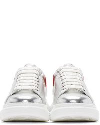 weiße Leder niedrige Sneakers von Alexander McQueen