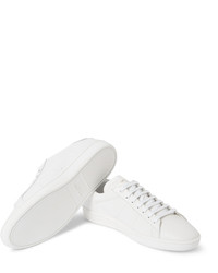 weiße Leder niedrige Sneakers von Saint Laurent