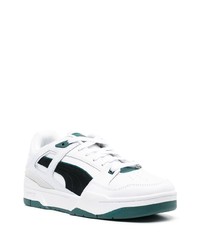 weiße Leder niedrige Sneakers von Puma