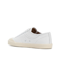 weiße Leder niedrige Sneakers von Bally