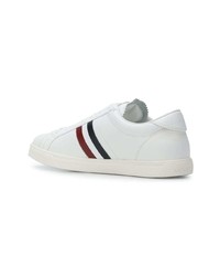 weiße Leder niedrige Sneakers von Moncler