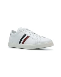 weiße Leder niedrige Sneakers von Moncler