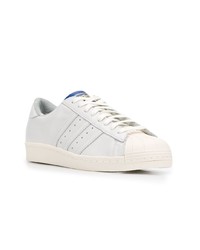 weiße Leder niedrige Sneakers von adidas