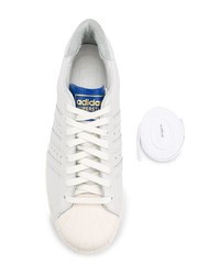 weiße Leder niedrige Sneakers von adidas