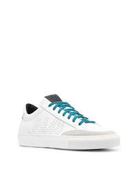 weiße Leder niedrige Sneakers von P448