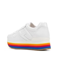 weiße Leder niedrige Sneakers von Hogan