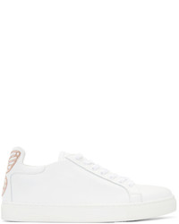 weiße Leder niedrige Sneakers von Sophia Webster