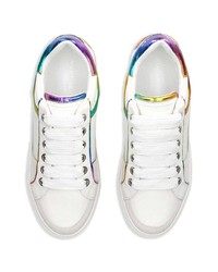 weiße Leder niedrige Sneakers von Kurt Geiger London