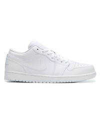 weiße Leder niedrige Sneakers von Nike