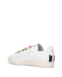 weiße Leder niedrige Sneakers von adidas by Stella McCartney