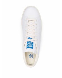 weiße Leder niedrige Sneakers von adidas