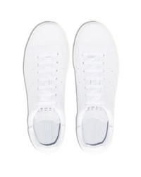 weiße Leder niedrige Sneakers von adidas