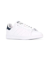 weiße Leder niedrige Sneakers von adidas