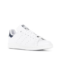 weiße Leder niedrige Sneakers von adidas