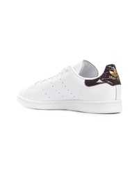 weiße Leder niedrige Sneakers von adidas