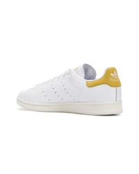 weiße Leder niedrige Sneakers von adidas