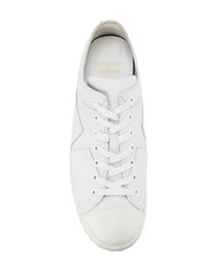 weiße Leder niedrige Sneakers von Kazuyuki Kumagai