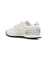 weiße Leder niedrige Sneakers von Philipp Plein