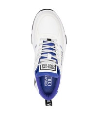 weiße Leder niedrige Sneakers von VERSACE JEANS COUTURE