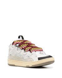 weiße Leder niedrige Sneakers von Lanvin