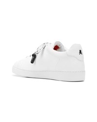 weiße Leder niedrige Sneakers von Philipp Plein