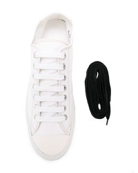 weiße Leder niedrige Sneakers von Maison Margiela